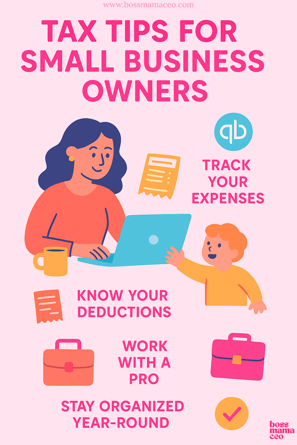 Tax Tips for Small Business Owners infographic